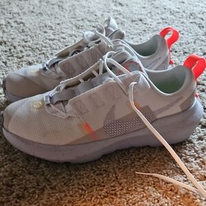Nike Kids White and Gray Sneakers